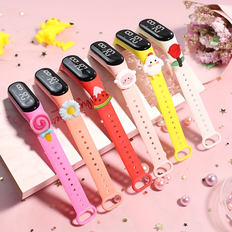 3pcs LED White Light Watch & Lollipop Doll Bracelet Set